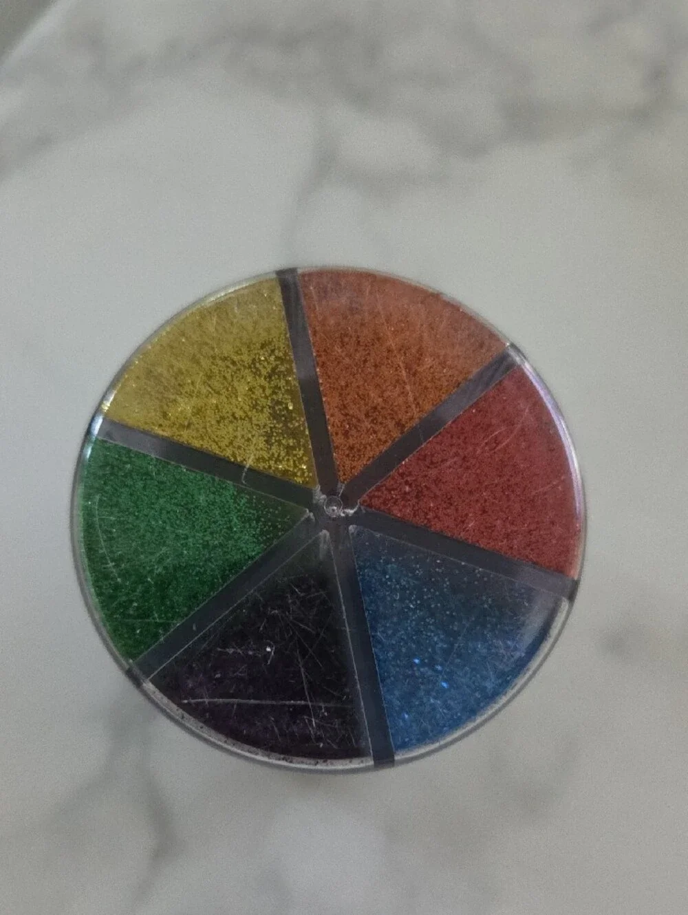Rainbow Glitter Shaker - Green, Gold, Orange, Red, Blue & Purple